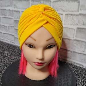 Yellow Vintage Inspired Turban Hat